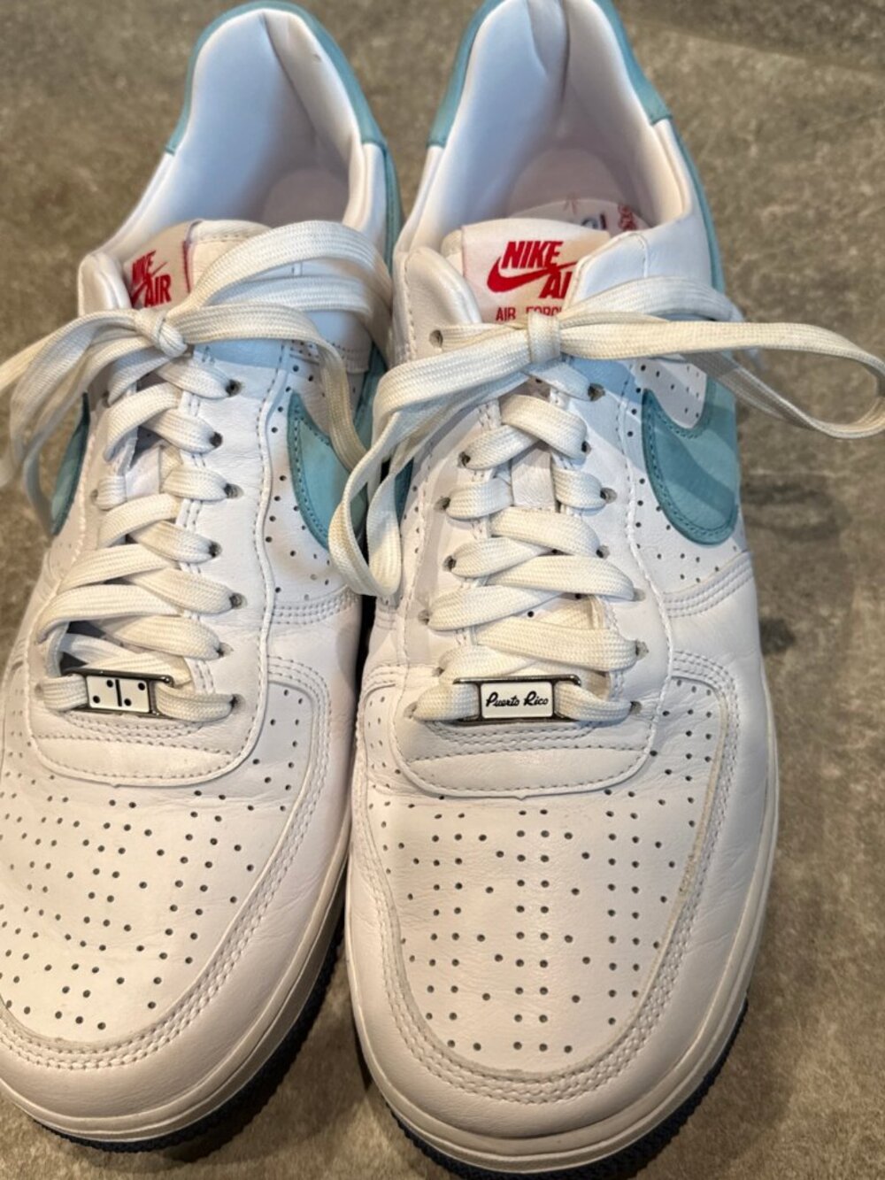 Nike Air Force 1 Low Puerto Rico Day White Blue DQ9200-100 Mens Size 10.5